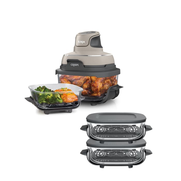Ninja Crispi® Portable Cooking System 4-Pack Bundle, Stone
