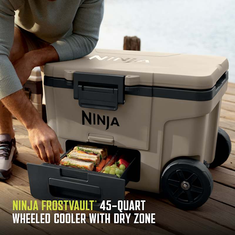 Ninja FrostVault™ 45qt Wheeled Cooler with Dry Zone (Birch Beige