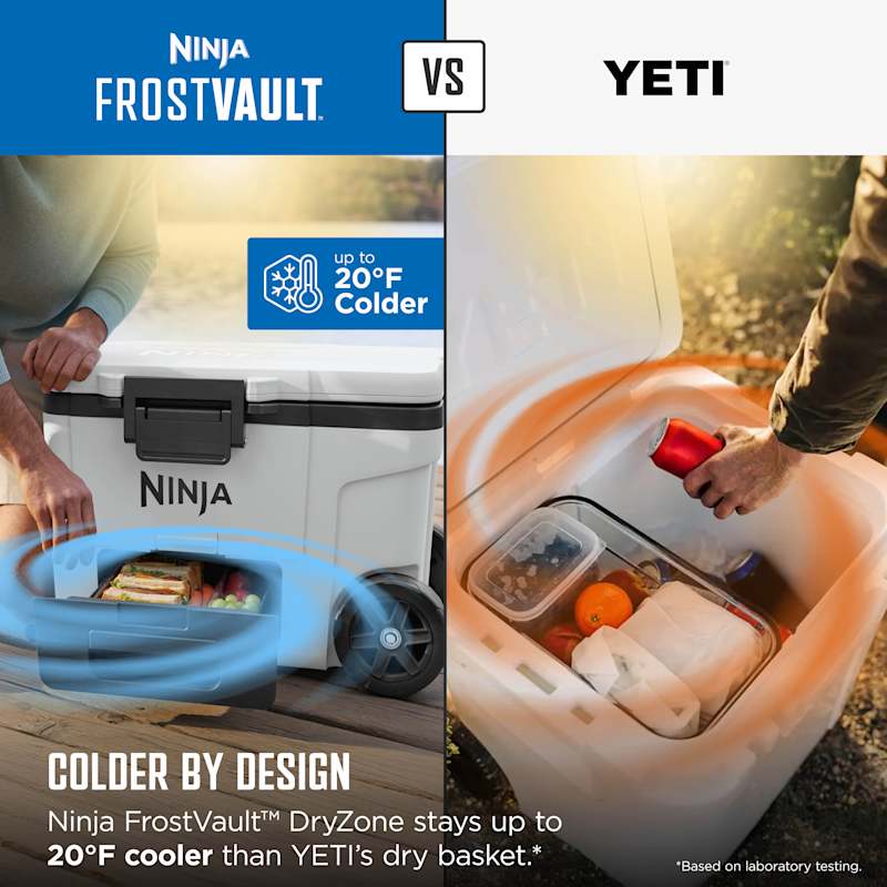 Ninja FrostVault™ 45qt Cooler with Wheels & Accessories in Cloud
