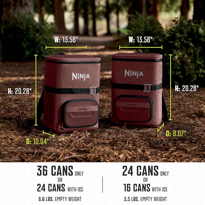 Ninja Outdoor FrostVault™ Go 36-Can Backpack Soft Cooler with