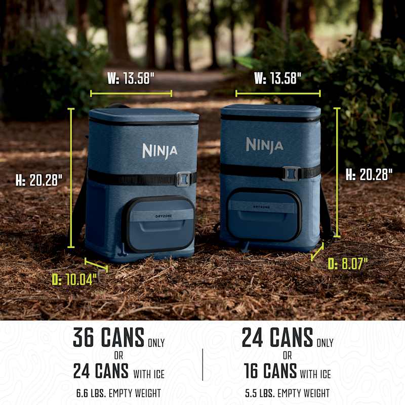 Ninja FrostVault™ Go 36-Can Backpack Soft Cooler with Cold Dry