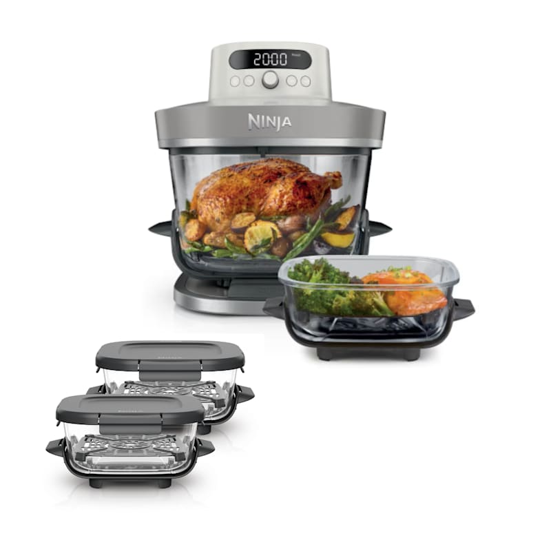 Pack Ninja CRISPi PRO Air Fryer 7-en-1 Gris perle avec 1 récipient de 5.7L + 3 récipients 2.3L | SharkNinja FR