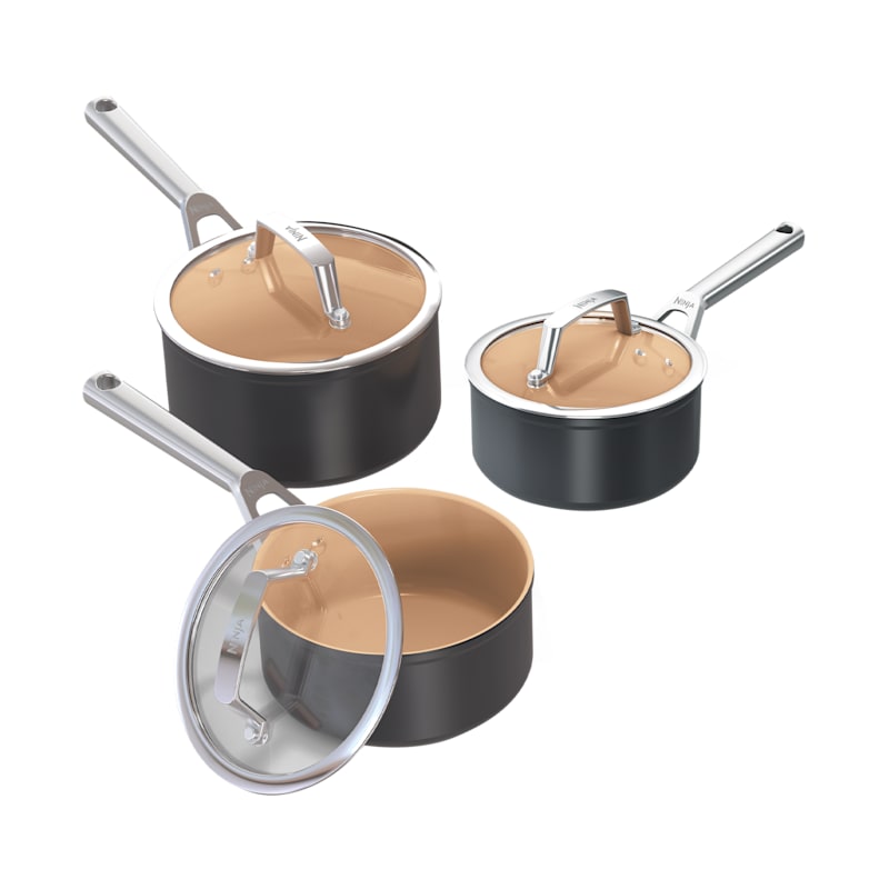 Ninja Extended Life Ceramic 3-Piece Saucepan Set CW93003EUI