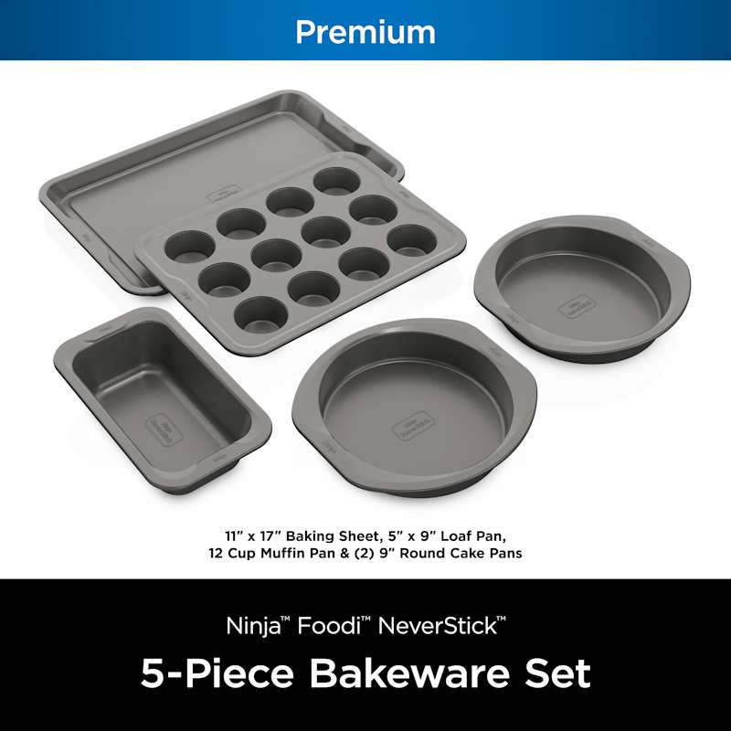 Ninja NeverStick™ Premium 5-Piece Bakeware Set Bakeware - Ninja