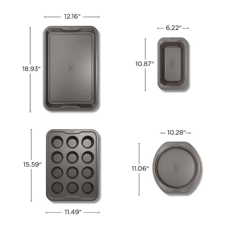 【PAN☆②】 Ninja NeverStick™ Premium 5-Piece Bakeware Set Bakeware - Ninja