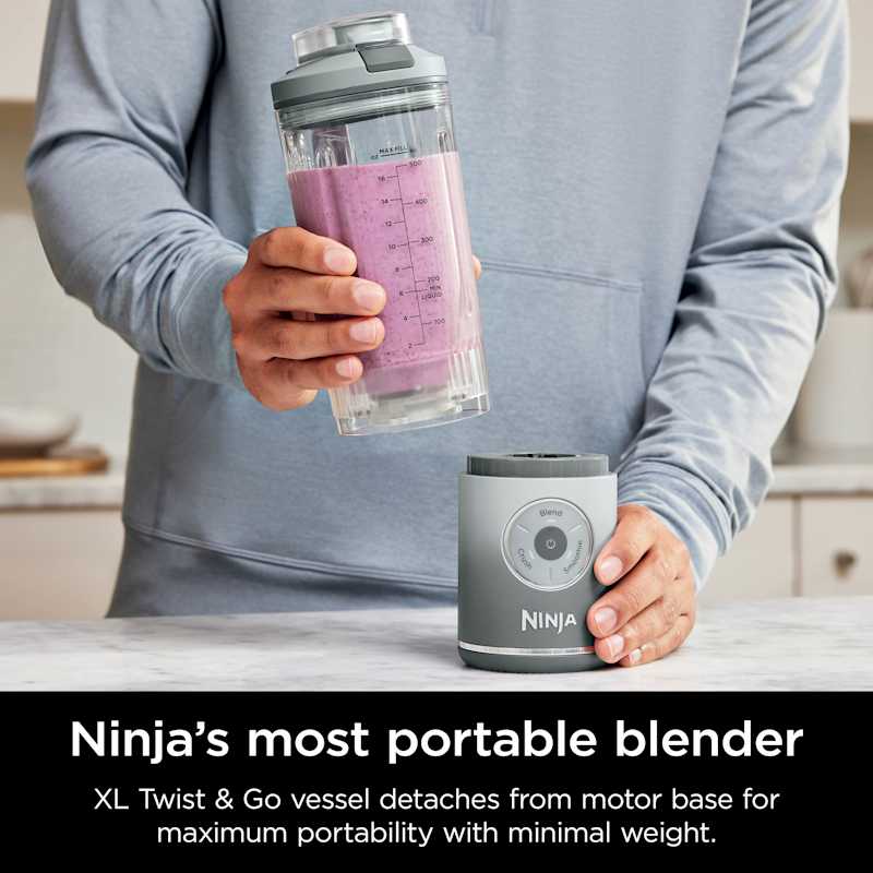 Ninja Blast™ Max Cordless Portable Blender Platinum Silver