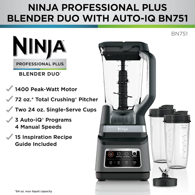 Ninja Professional Plus DUO ブレンダー Ninja Professional Plus Blender DUO with Auto-iQ BN701