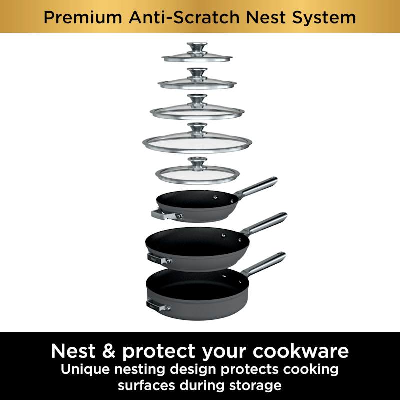 スカーナッシュ&スネコン　ストリームライダーセット Ninja Neverstick™ Premium Nest System 10-Piece Cookware Set