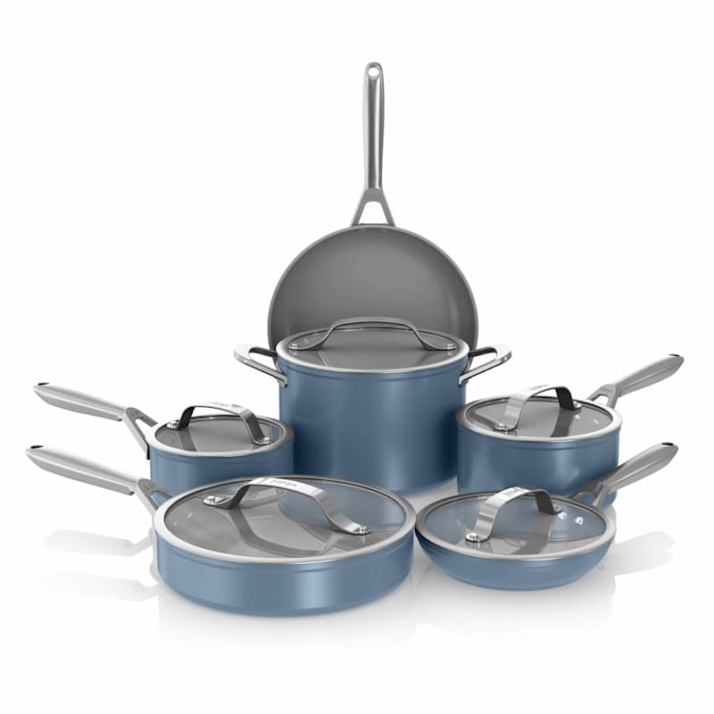 Ninja® Ceramic Pro 11-Piece Cookware Set Blue Macaron | SharkNinja