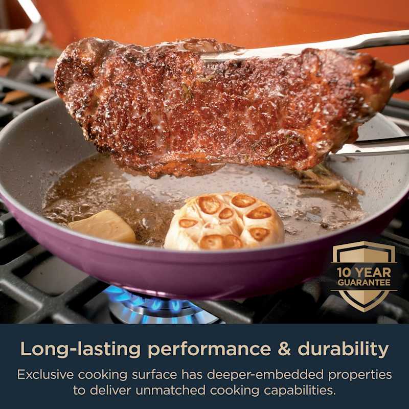 Ninja® Ceramic Pro 11-Piece Cookware Set Black Cherry | SharkNinja
