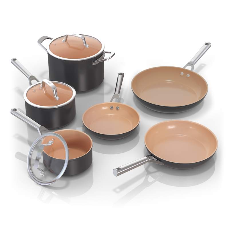 marron 7点セット Ninja Extended Life™ Premium Ceramic 9-Piece Cookware Set Cookware