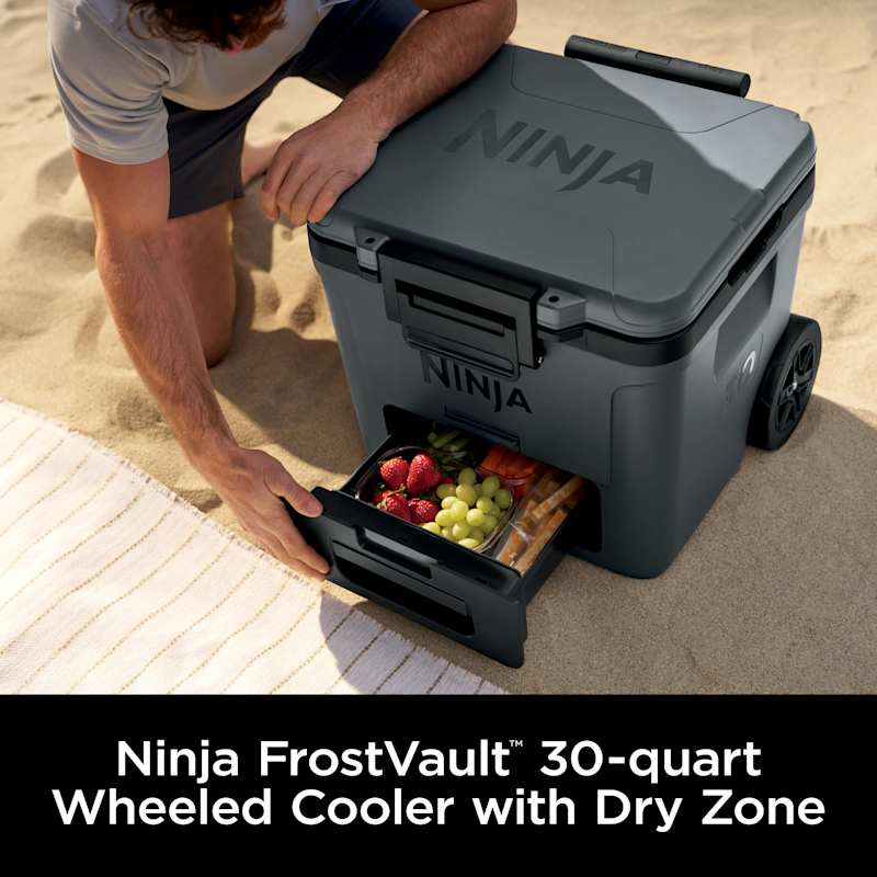 Ninja FrostVault™ 30qt Wheeled Cooler with Dry Zone (Charcoal Gray