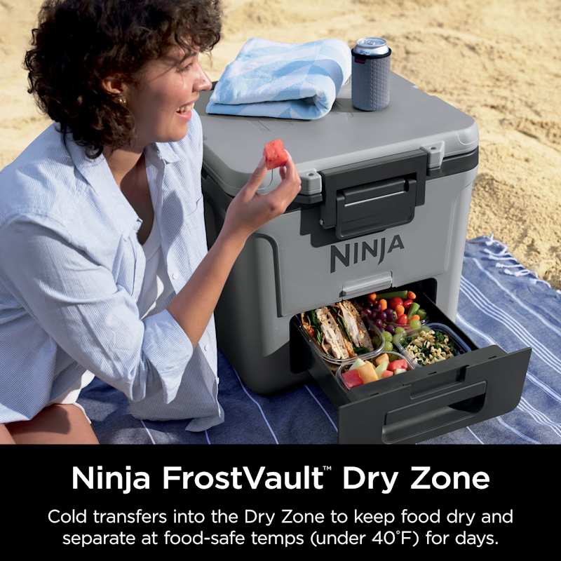 Ninja FrostVault™ 30qt Wheeled Cooler with Dry Zone (Slate Gray