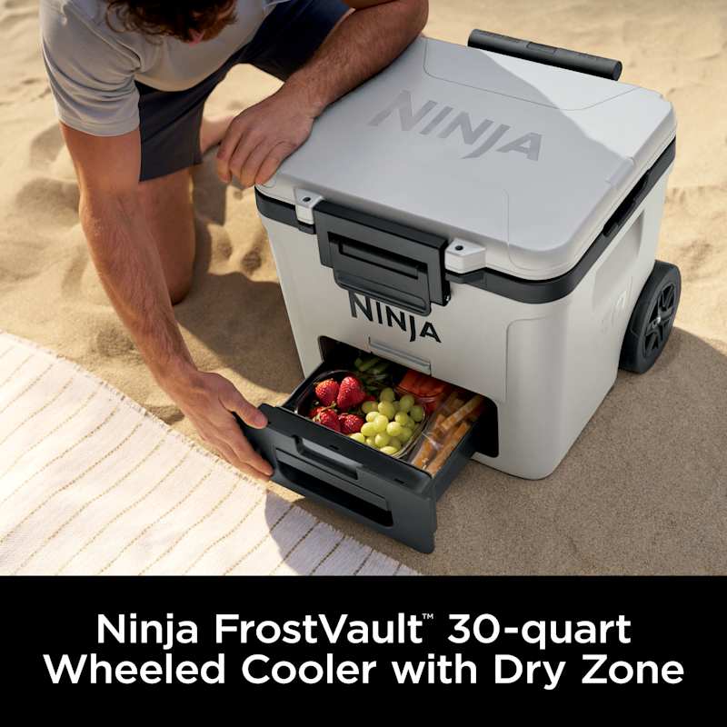 Ninja FrostVault™ 30qt Wheeled Cooler with Dry Zone (Cloud White)