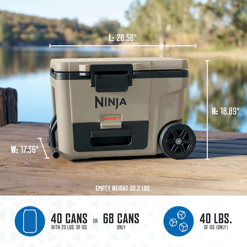 Ninja FrostVault™ 45qt Wheeled Cooler & Shark™ FlexBreeze