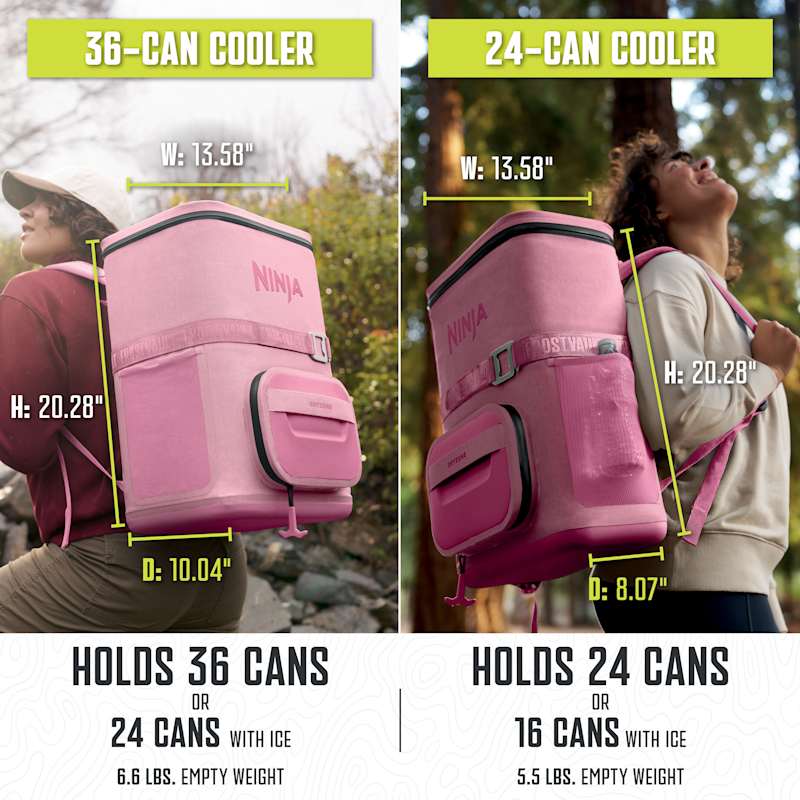 Ninja Outdoor FrostVault™ Go 24-Can Backpack Soft Cooler with Cold