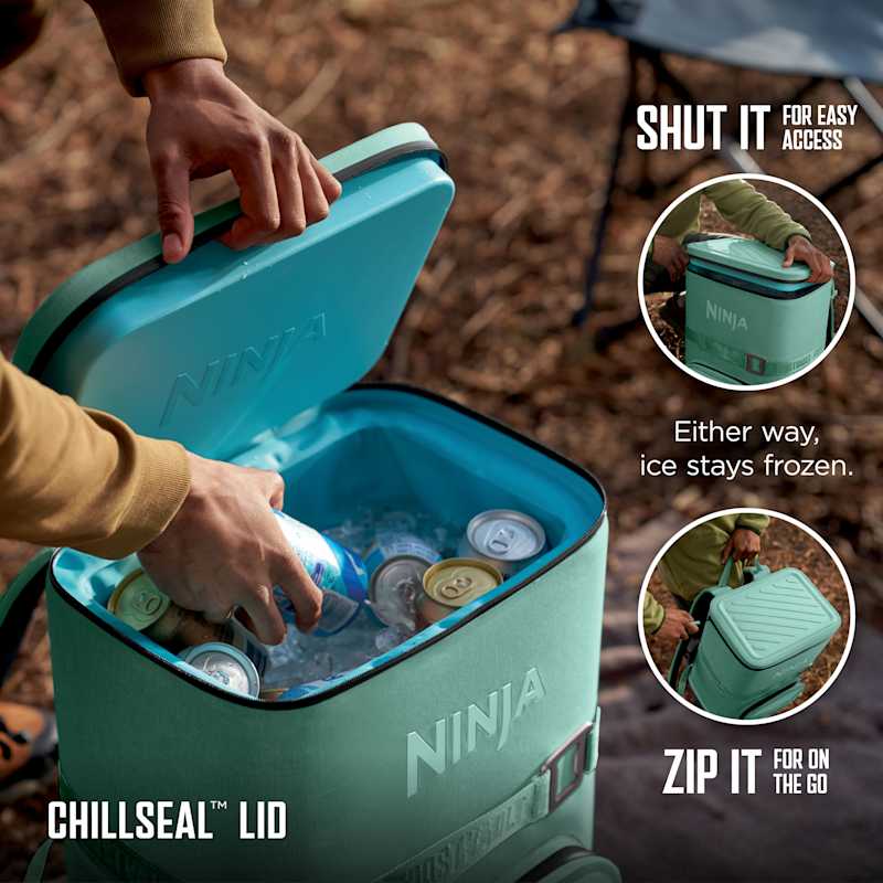 Ninja FrostVault™ 36 Can Backpack Cooler in Cactus Green | SharkNinja