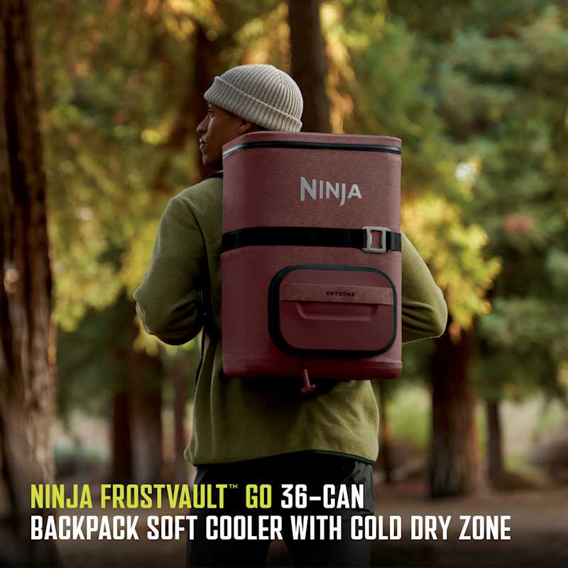Ninja FrostVault™ 36 Can Backpack Cooler in Canyon Red | SharkNinja