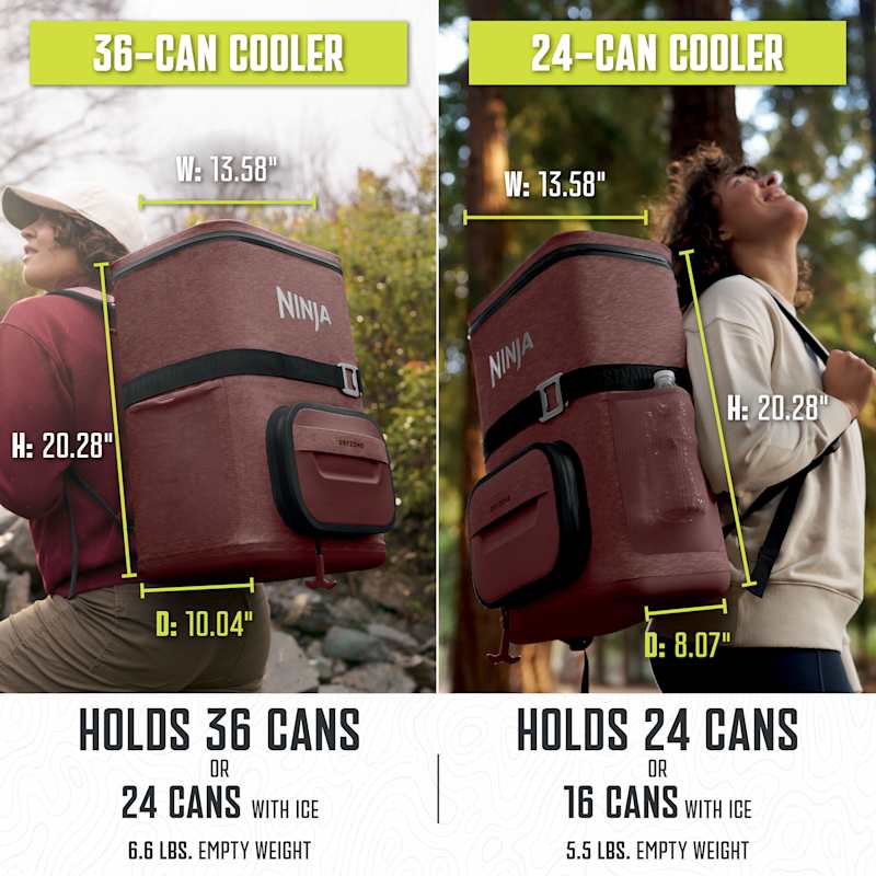 Ninja FrostVault™ 36 Can Backpack Cooler in Canyon Red | SharkNinja