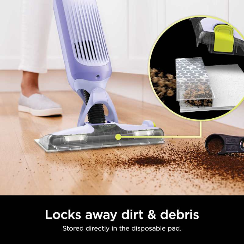 Shark VACMOP™ Pro Cordless Hard Floor Vacuum Mop with Disposable VACMOP™ Pad (Purple)