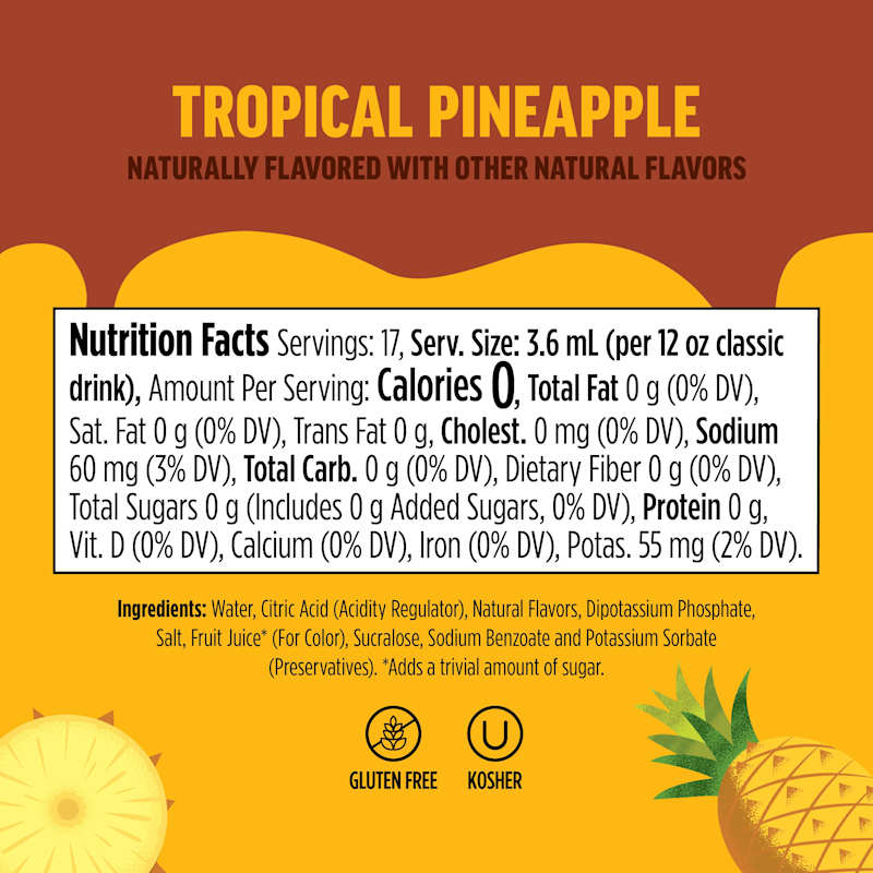 Tropical Pineapple Flavored Water Drops - Ninja