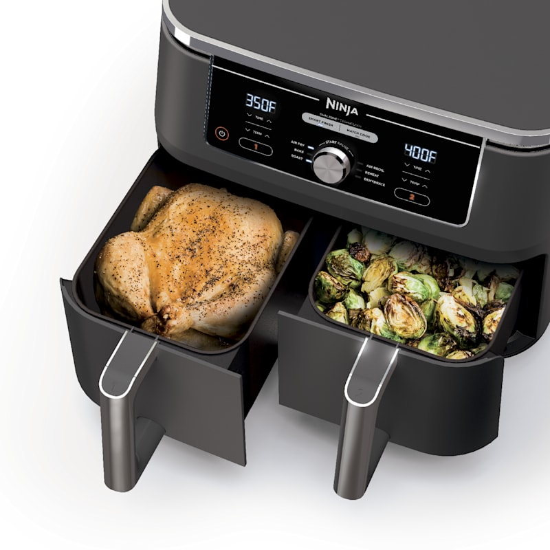 diiyani Ninja® Foodi® 6-in-1 10-qt. XL 2-Basket Air Fryer with