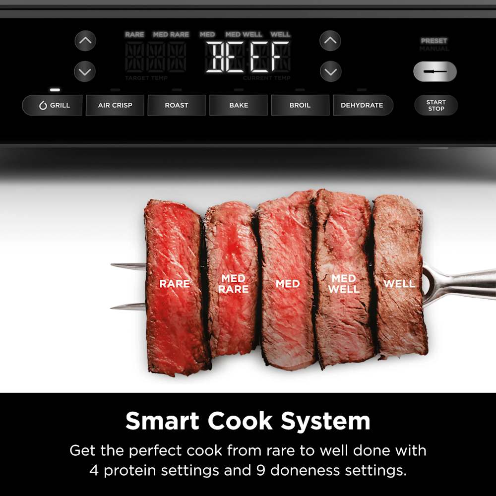 Ninja® Foodi® Smart XL 6-in-1 Indoor Grill & Air Fryer with Built in Thermometer