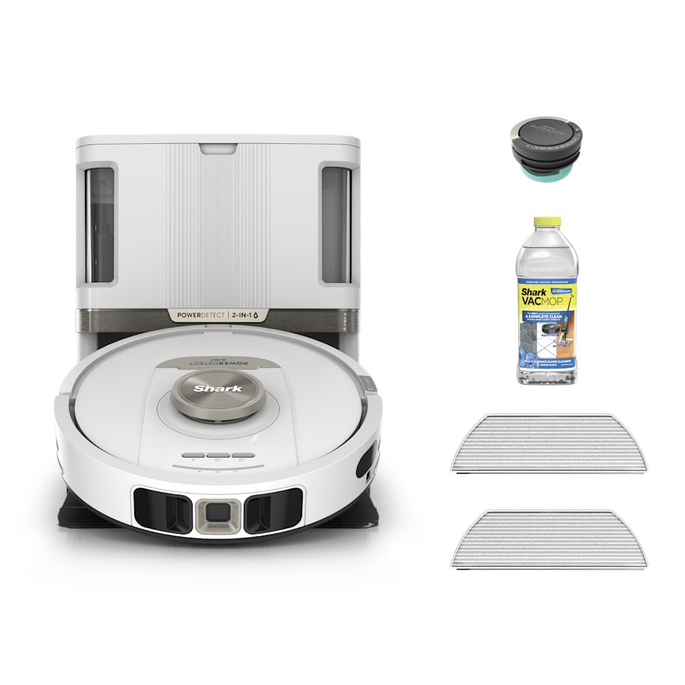 Shark PowerDetect™ 2-in-1 Robot Vacuum and Mop with NeverTouch™ Pro Base (White)