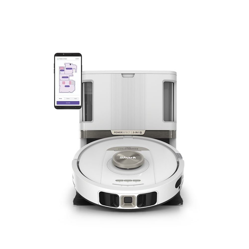 Shark PowerDetect™ 2-in-1 Robot Vacuum and Mop with NeverTouch™ Pro Base (White)