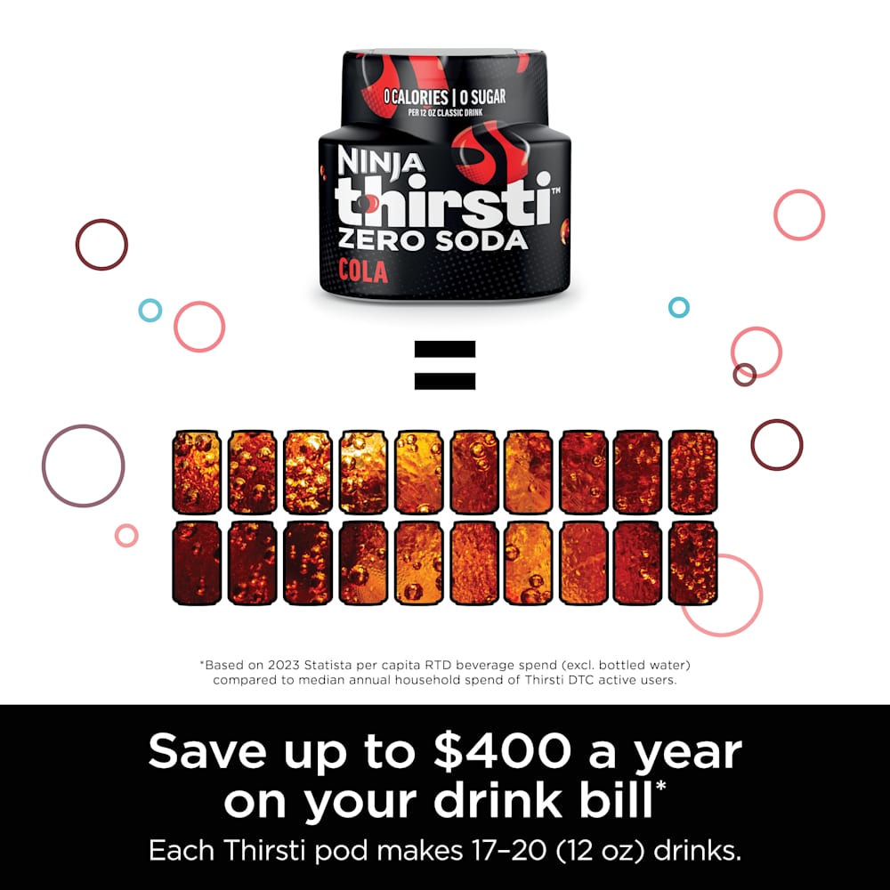 Ninja Thirsti™ Sparkling & Still Drink System CO2 Bundle