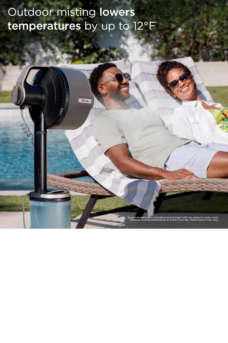Shark FlexBreeze Pro Mist Indoor & Outdoor Fan in Hawaiian Gray