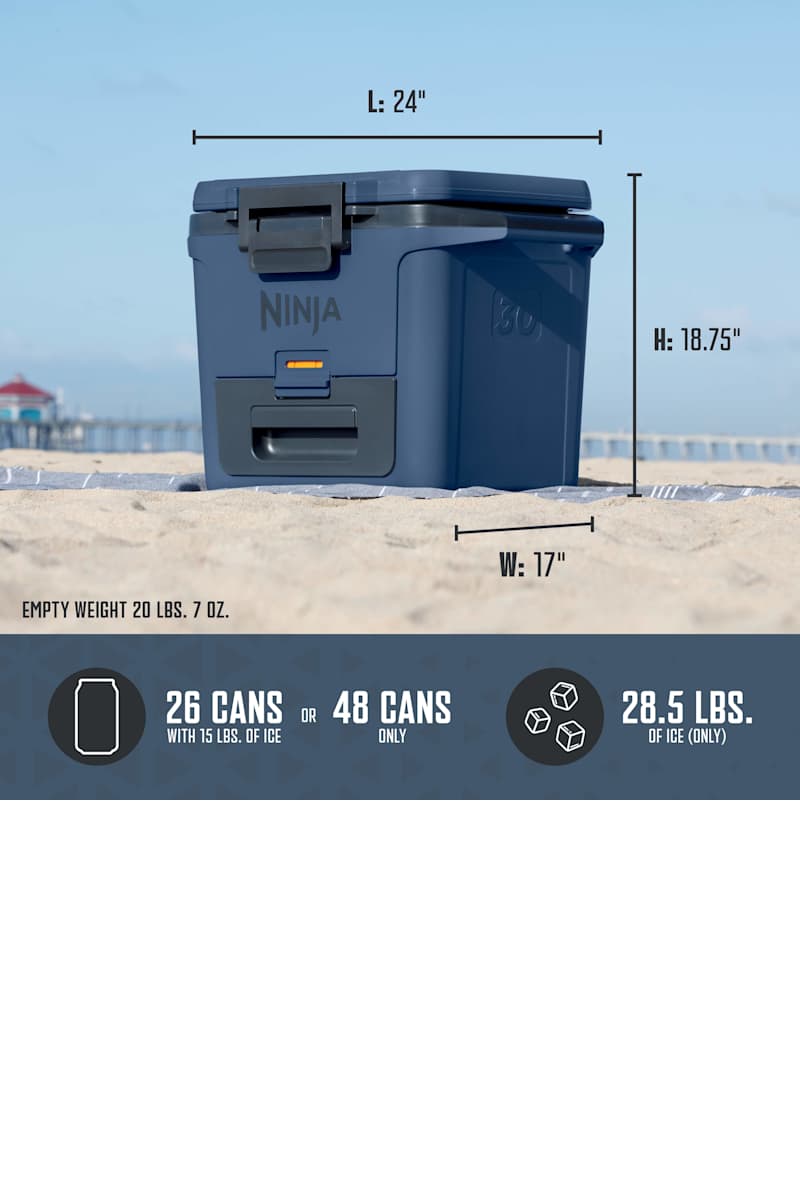 Ninja FrostVault™ 30qt Hard Cooler with Cold Dry Zone, Waterside