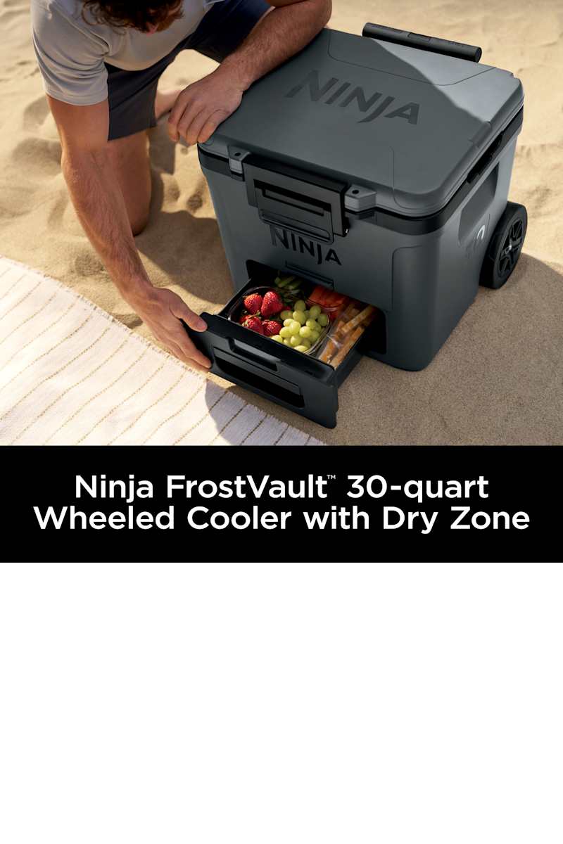 Ninja FrostVault™ 30qt Wheeled Cooler with Dry Zone (Charcoal Gray