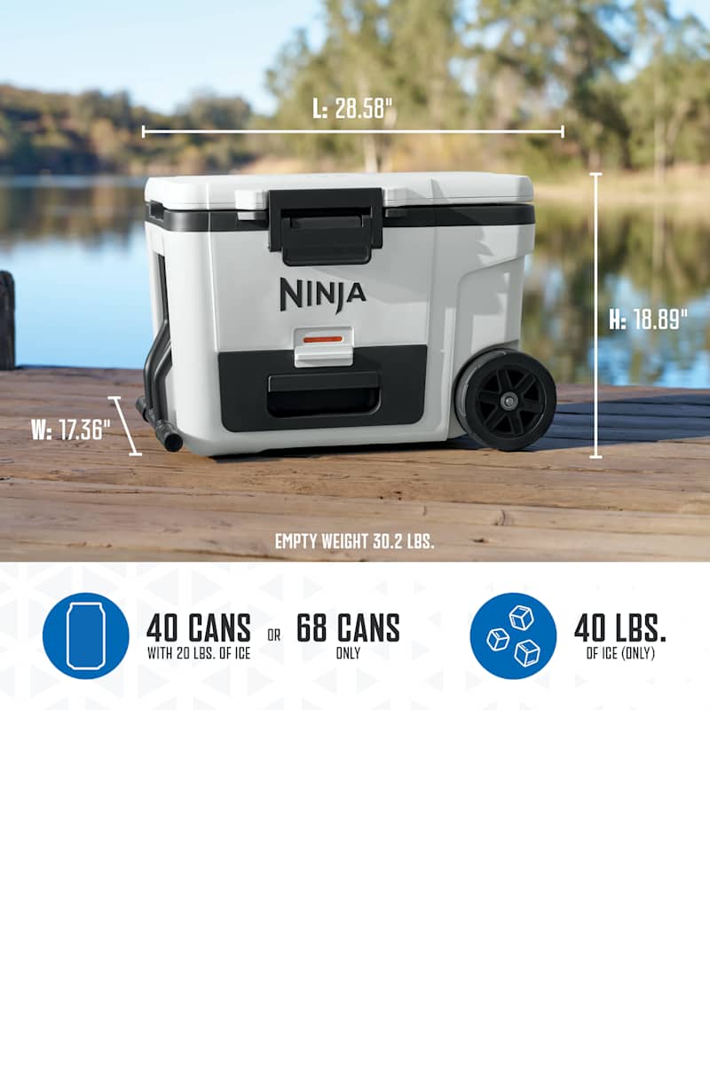 Ninja FrostVault™ 45qt Cooler with Wheels in Hammock Hangout