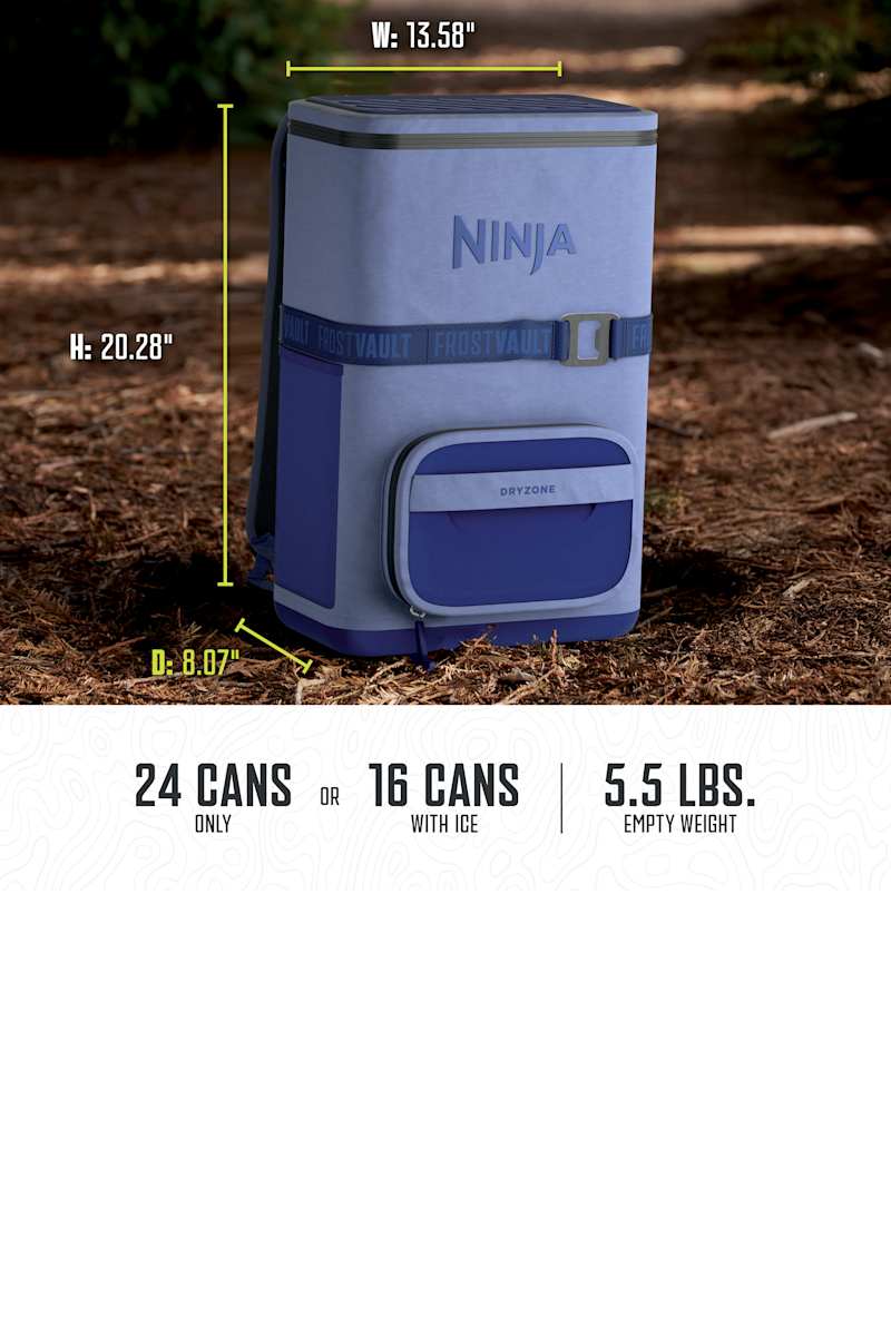 Ninja FrostVault™ 24 Can Backpack Cooler in Blueberry | SharkNinja
