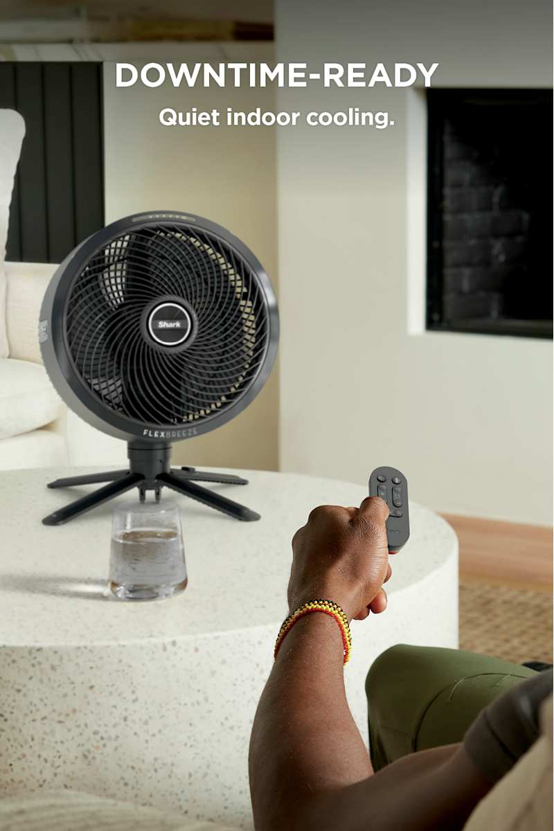 Shark FlexBreeze Pro Mist Indoor & Outdoor Fan in Nordic Blue