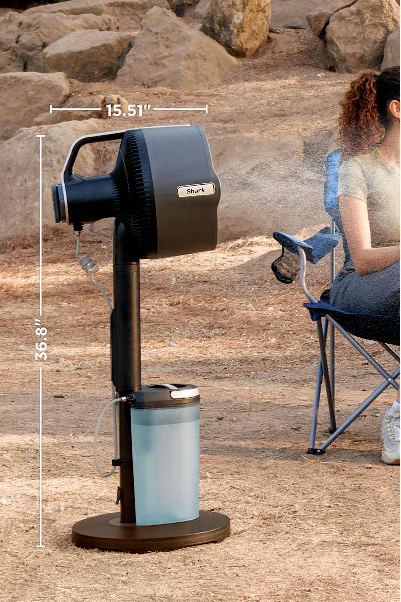 Shark FlexBreeze Pro Mist Indoor & Outdoor Fan in Nordic Blue