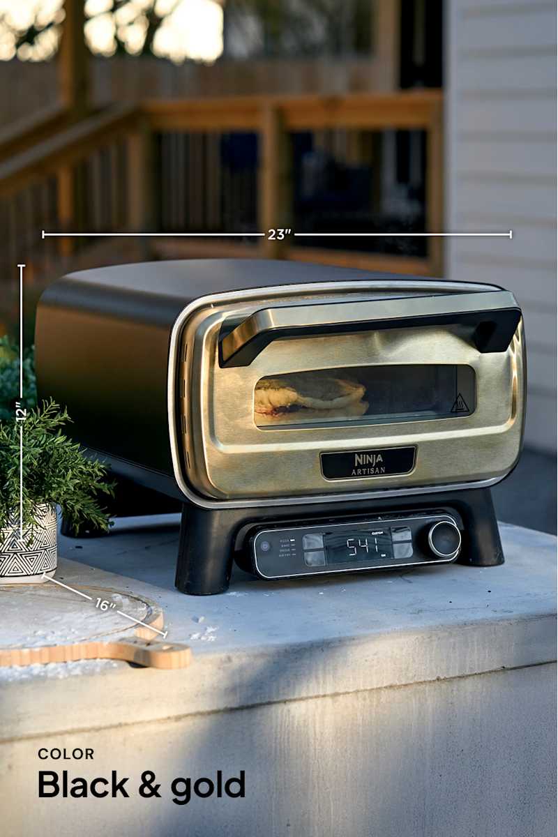 Ninja Artisan™ 5-in-1 Portable Pizza Oven in Green and Gold