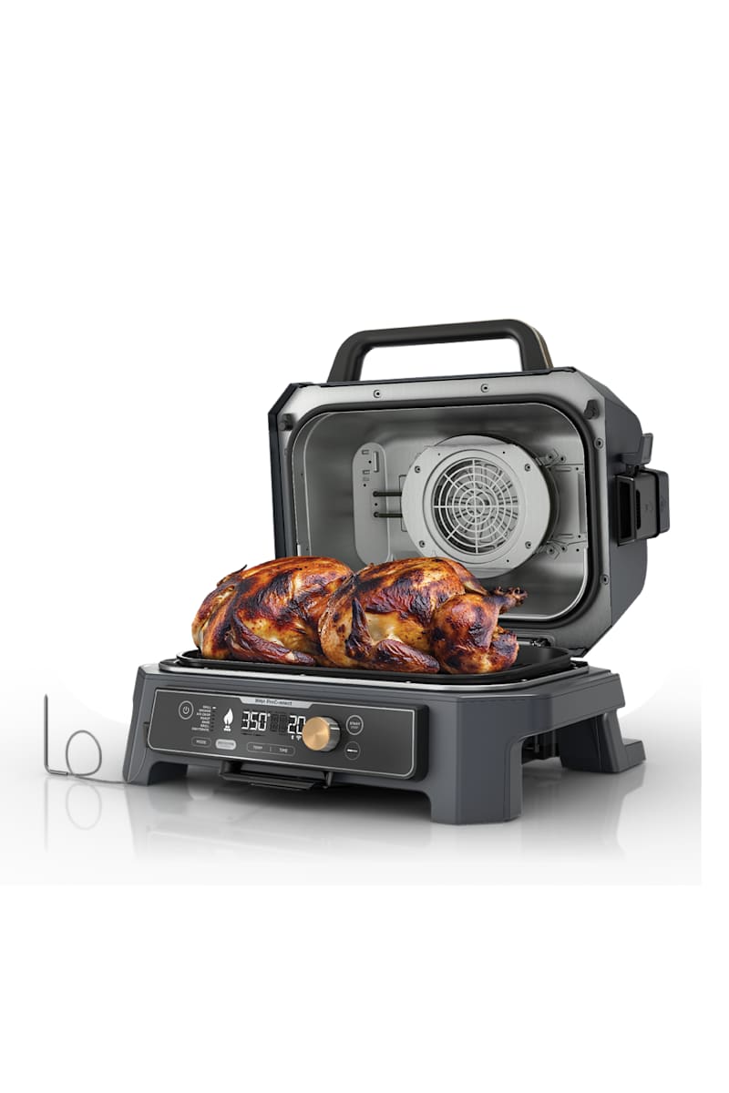 Ninja Woodfire Premium XL BBQ Grill in Blue and Gold | SharkNinja