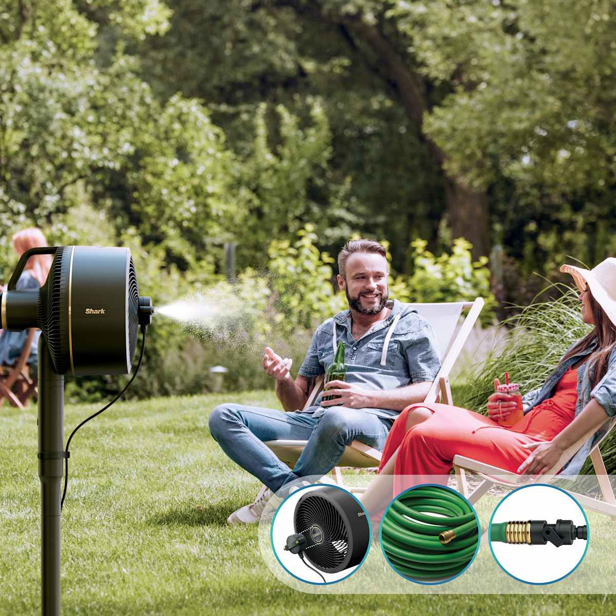 Shark FlexBreeze Fan With InstaCool Mist Attachment Fans - Shark