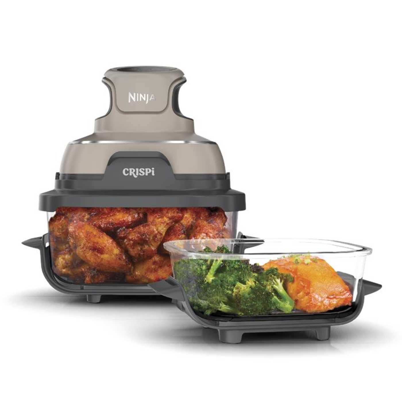 Ninja Crispi® 4-in-1 Portable Glass Air Fryer Cooking System Stone