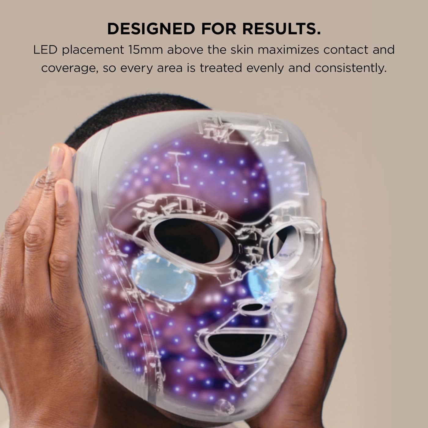 Shark™ CryoGlow™ Red Blue & Infrared iQLED Face Mask & Under Eye Cooling, Starlight Dream