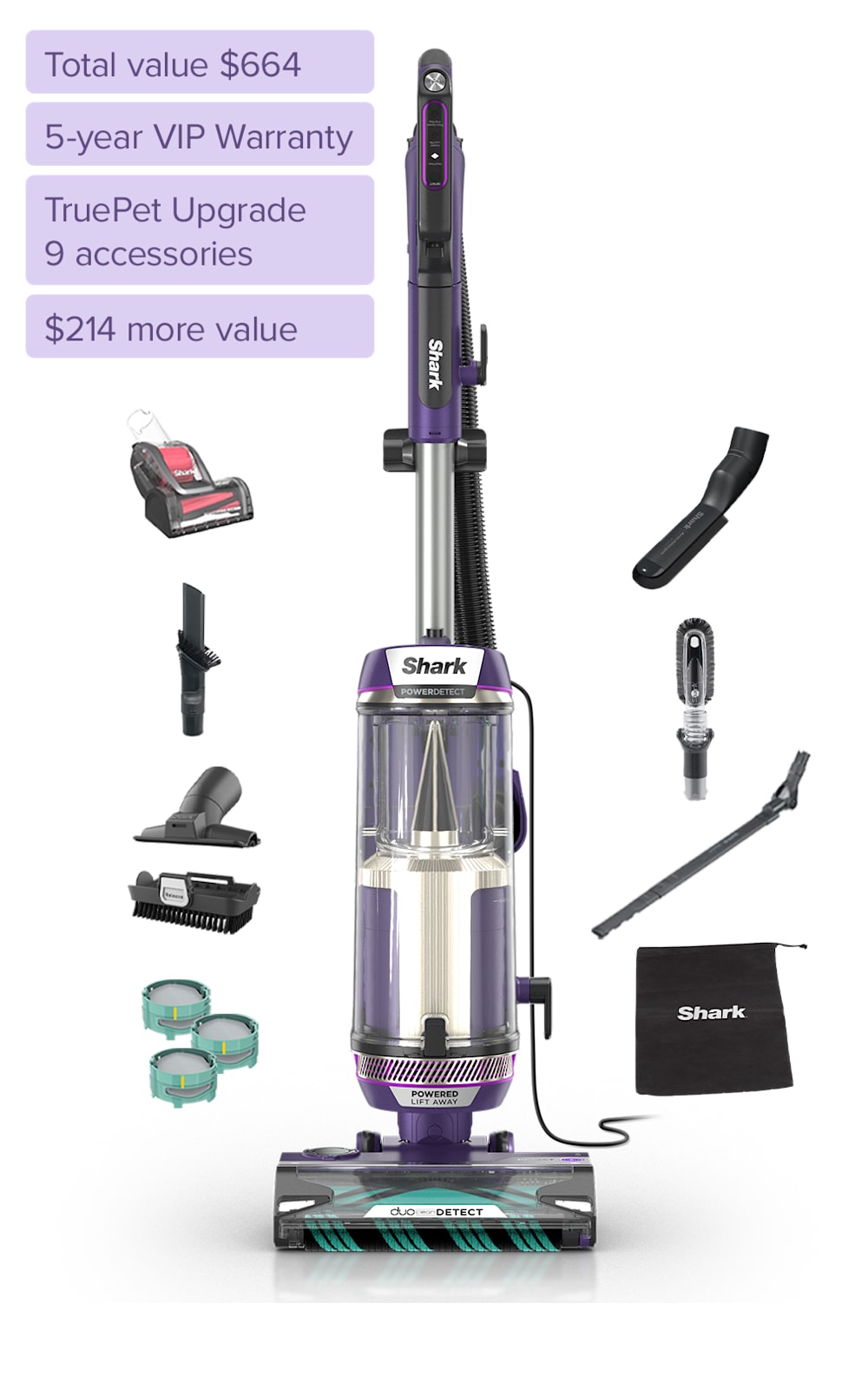 Shark® POWERDETECT™ Upright Vacuum with TruePet Upgrade