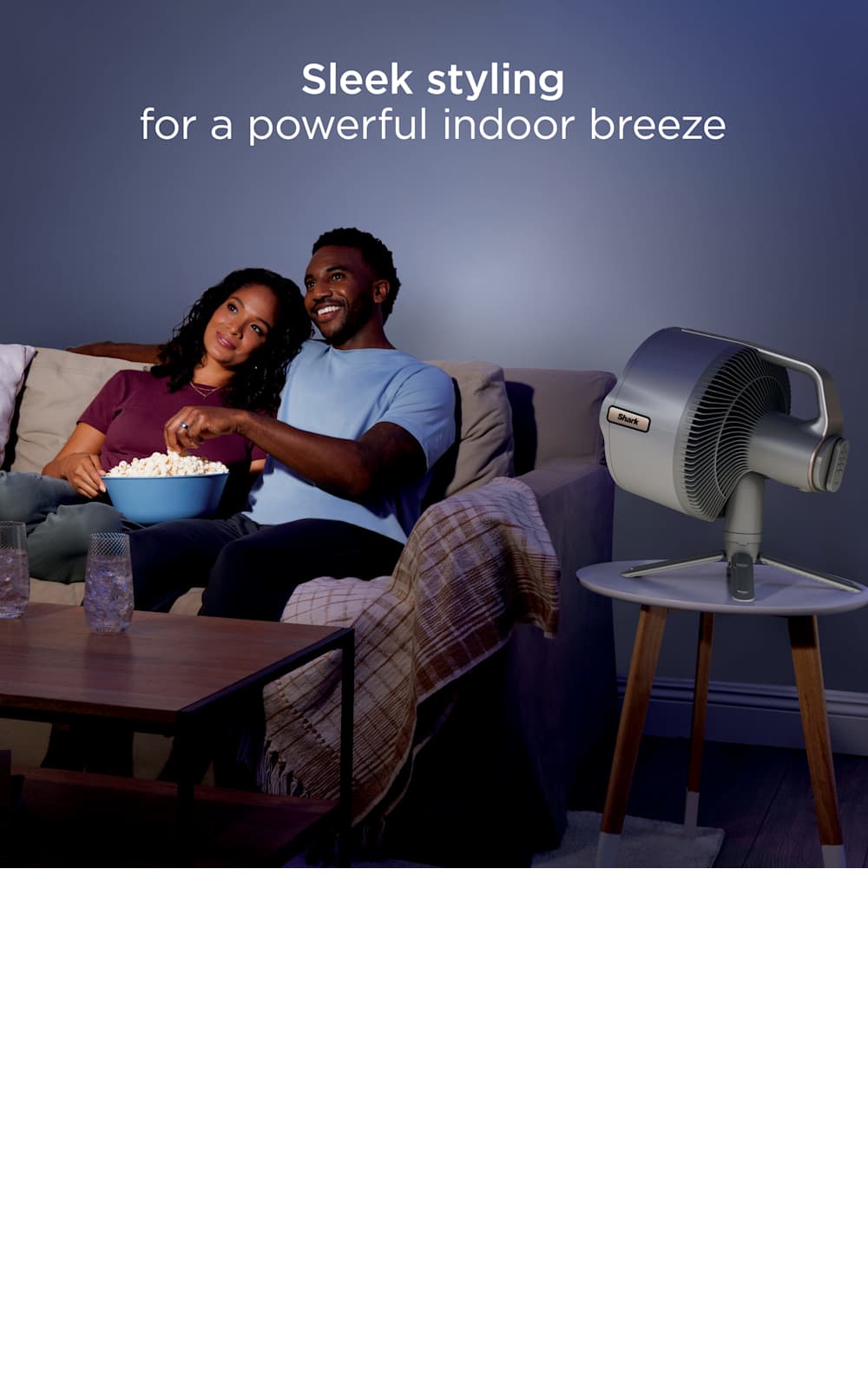Shark FlexBreeze™ Pro Mist Indoor Outdoor Pedestal & Table Fan With Water Tank (Dove)