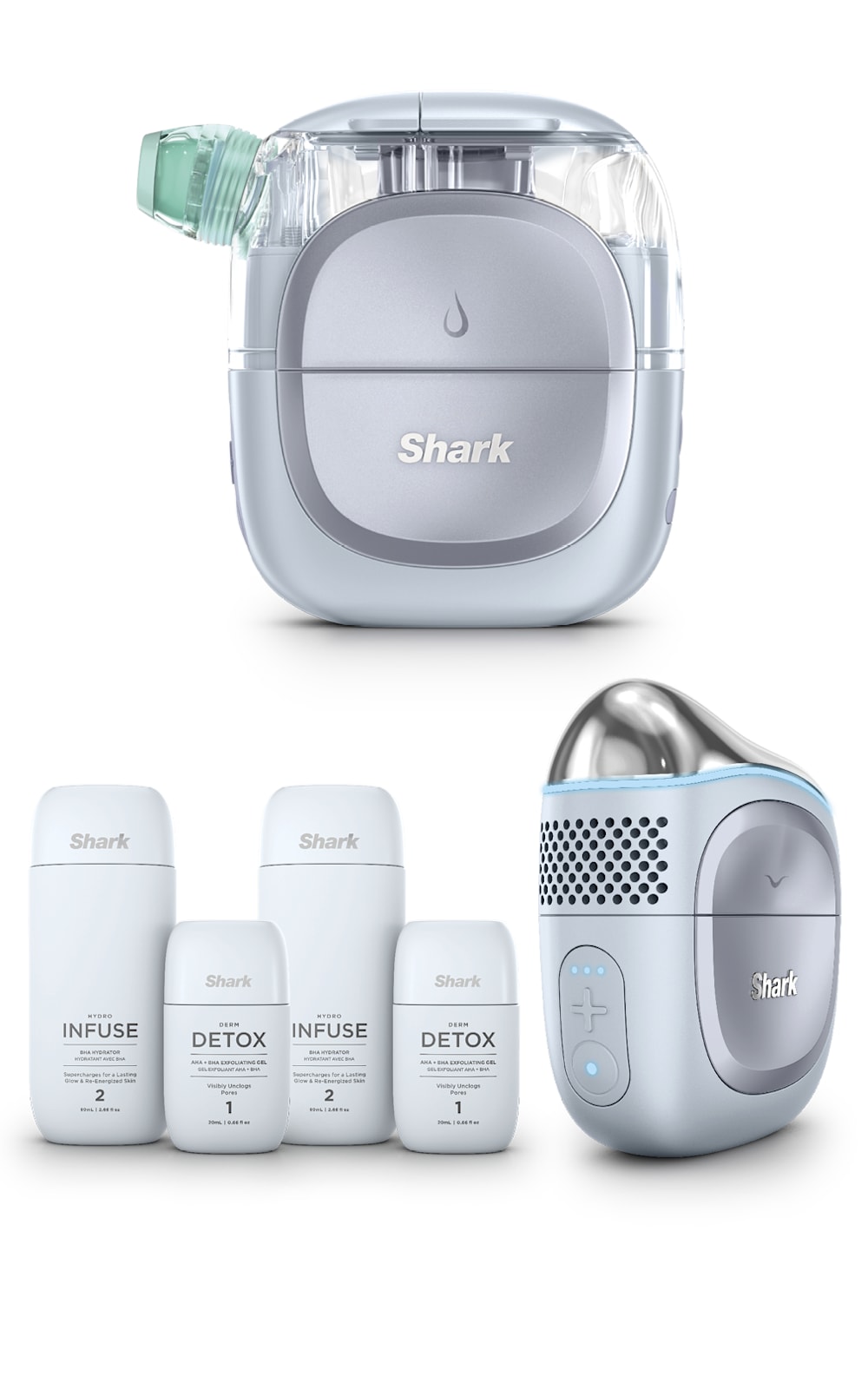 Shark™ FacialPro™ Glow At Home Hydro-Powered Facial System (Blue)