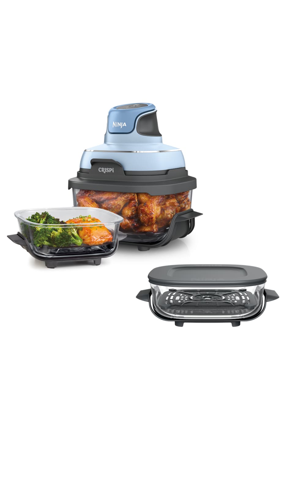 Ninja Crispi® 4-in-1 Portable Glass Air Fryer Cooking System Sage