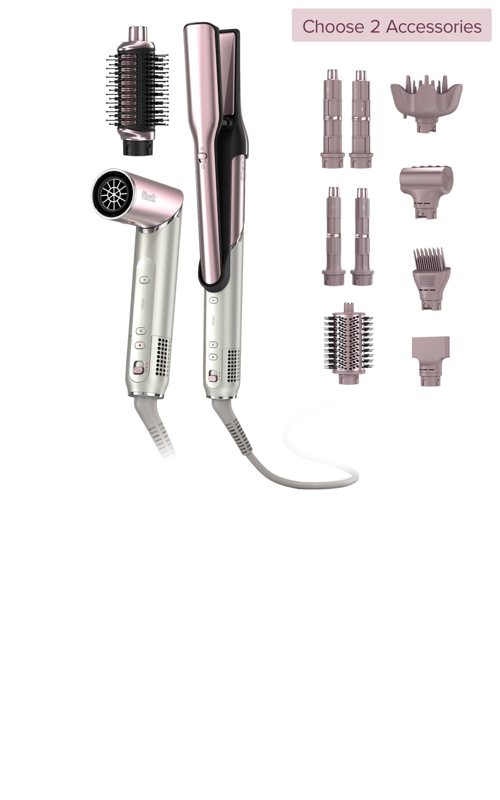 Build Your Own Shark Glam™ Ceramic & Powerful Air Styling & Drying System (Pink)