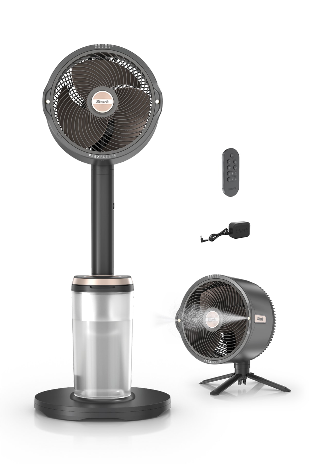 Shark FlexBreeze™ Pro Mist Indoor Outdoor Pedestal & Table Fan With Water Tank
